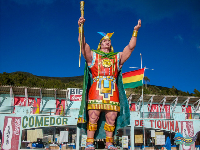 O grande Inka em Tikina. Lago Titicaca - O grande Inka em Tikina.