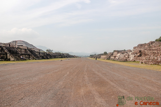 Sul da Calzada de los Muertos. Sul da Calzada de los Muertos. Teotihuacan