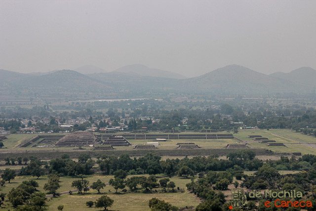 La ciudadela, vista a partir da Pirâmide do Sol. Teotihuacan