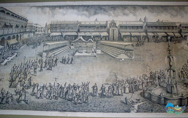 Pintura da época da Inquisição. 