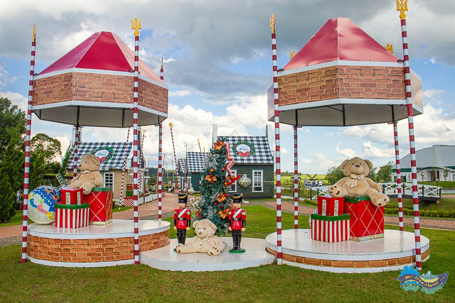 Parque Histórico de Carambeí enfeitado para o natal. Parque Histórico de Carambeí