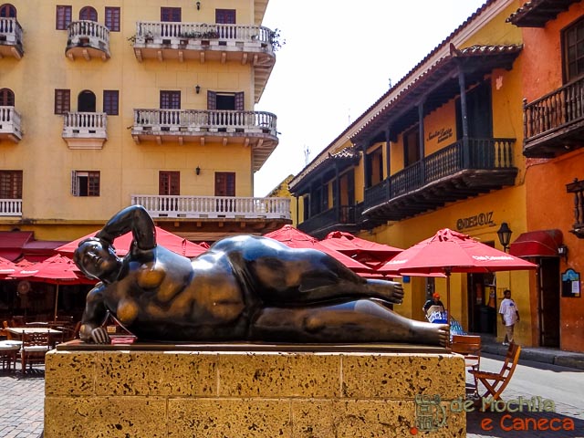 Cartagena de Indias Colombia- interior da cidade murada de Cartagena
