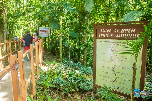 Trilha de acesso a primeira cachoeira - acessibilidade. 