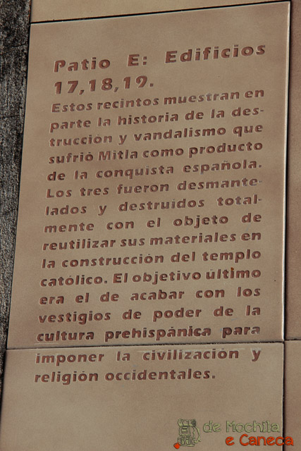 Vandalismo espanhol. Mitla-