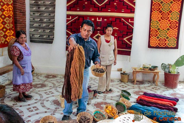 fábrica de tapetes em Teotitlán del Valle-lãs