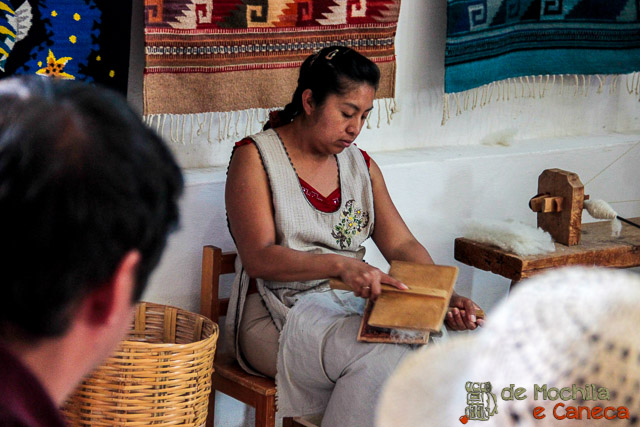 fábrica de tapetes em Teotitlán del Valle