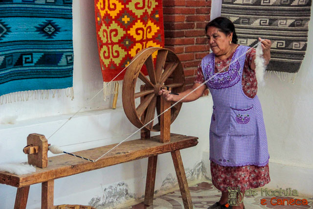 fábrica de tapetes em Teotitlán del Valle