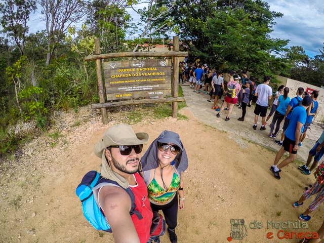 A fila na entrada do Parque Nacional da Chapada dos Veadeiros. Carnaval na Chapada dos Veadeiros - Fila
