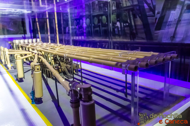 Réplica de sistema elétrico da Usina Binacional de Itaipu. Usina Binacional de Itaipu.