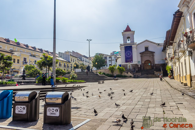 Plaza San Blás, ponto de partida do Free Walking Tour em Quito. Free Walking Tour em Quito - Plaza San Blás