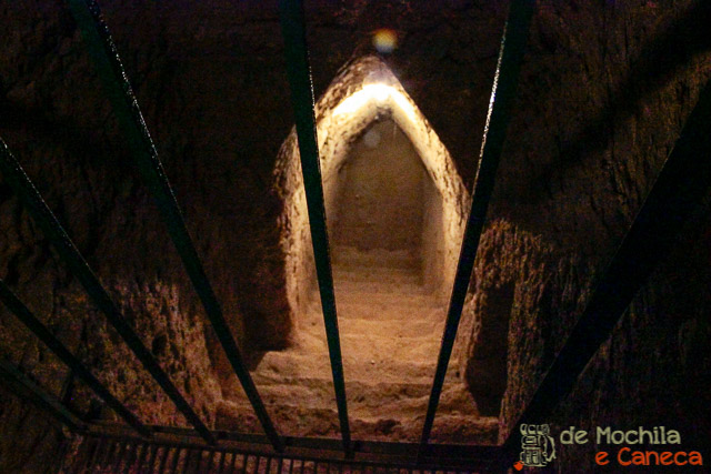 Labirinto de túneis. Grande Piramide de Cholula-túneis