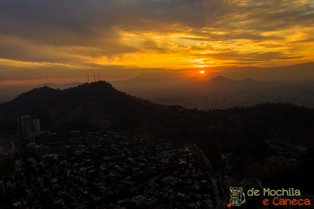 Sky Costanera - Pôr do Sol. Roteiro de 11 dias no Chile- Pôr do Sol no Sky Costanera