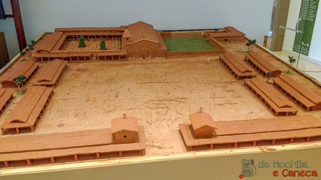 Maquete de como era a Missão Jesuíta San Ignacio Miní.