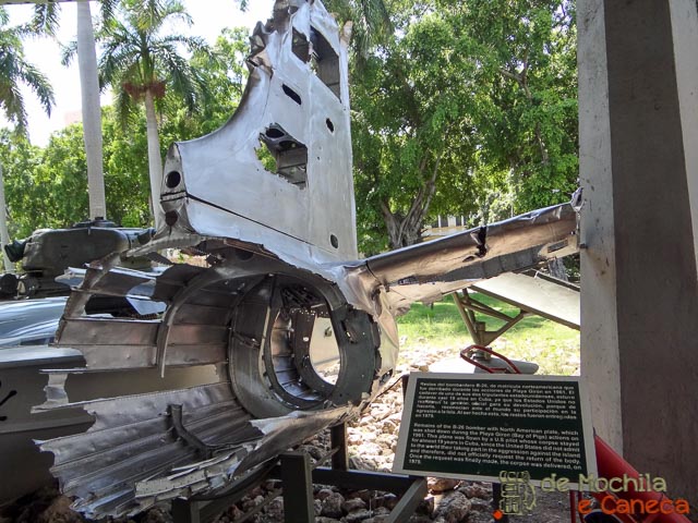 Restos do bombardeiro B-26 derrubado por Cuba. Restos do bombardeiro B-26 derrubado por Cuba.
