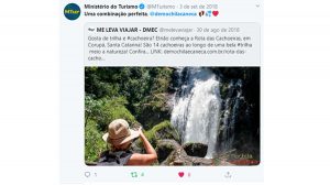 MLV no Twitter do Ministério do Turismo. MLV na mídia.