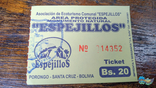 Ingresso - Espejillos Ingresso - Bilhete - Entrada Espejillos - Monumento Natural Espejillos