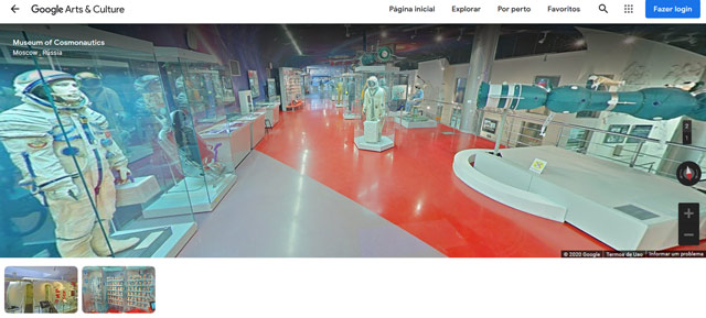 museus russos para visitar on line - Museu da Cosmonáutica - Moscou