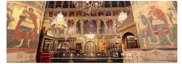 Visita virtual ao interior das igrejas do Kremlin de Moscou. Visita virtual ao interior das igrejas do Kremlin de Moscou.