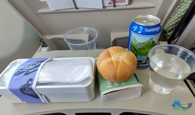 Refeição Swiss - voo de Zurique à Moscou