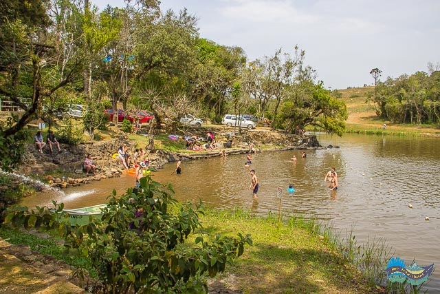 Espa&ccedil;o demarcado para banho. 
