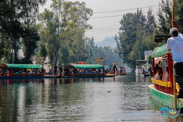 Canais de Xochimilco - Cidade do México. Os Canais de Xochimilco na Cidade do México.