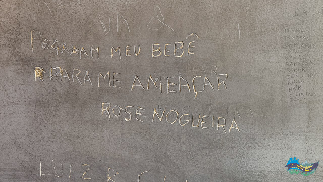 Ditadura Militar Frase na parede.