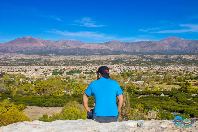 Vista de Humahuaca a partir do Mirante Peña Blanca. Humahuaca