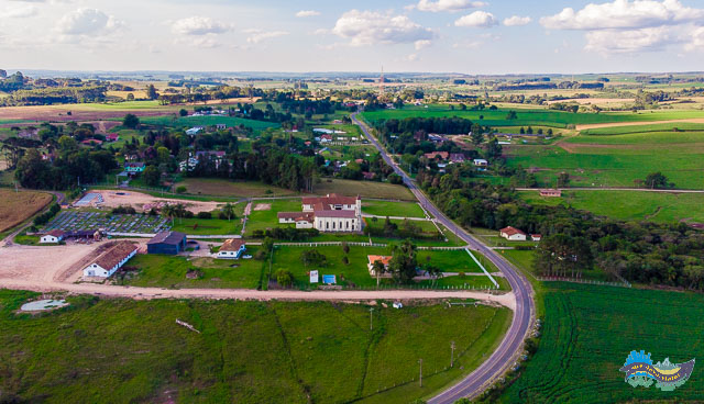 Vista aérea da colônia. Vista aérea da Colônia Witmarsum