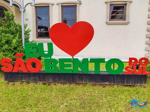 Letreiro. Eu amo São Bento do Sul. 