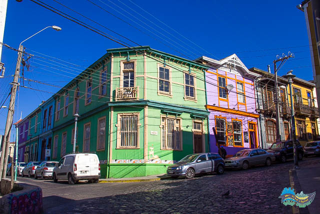 Casas coloridas de Valpraíso. 