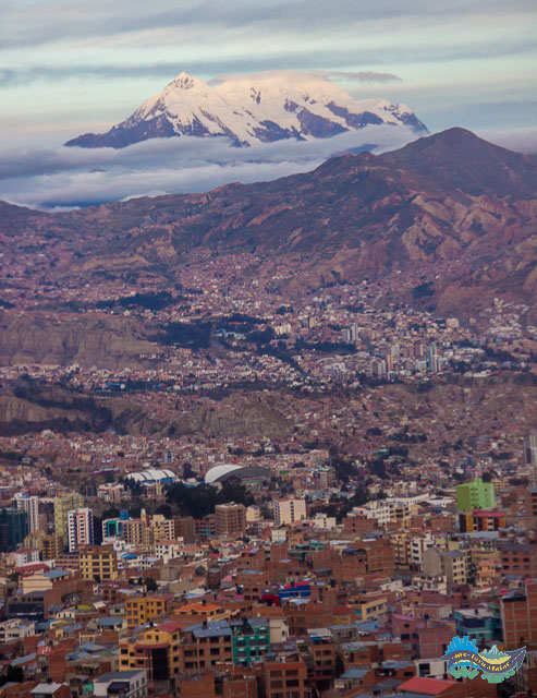 Vista de La Paz de El Alto. Mirantes em La Paz