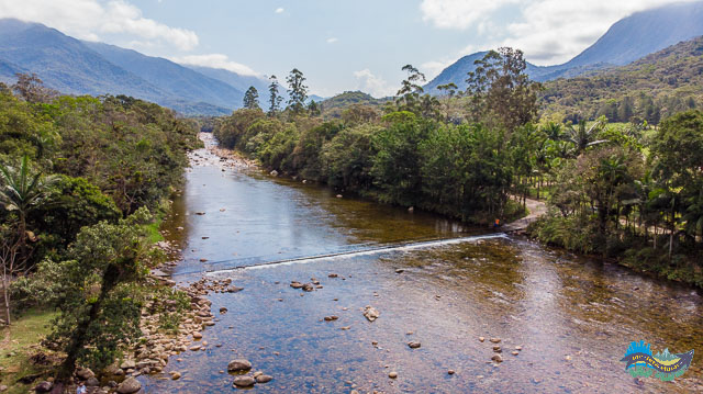 Vista aérea da região - Rio São João - Pedra Branca do Araraquara 