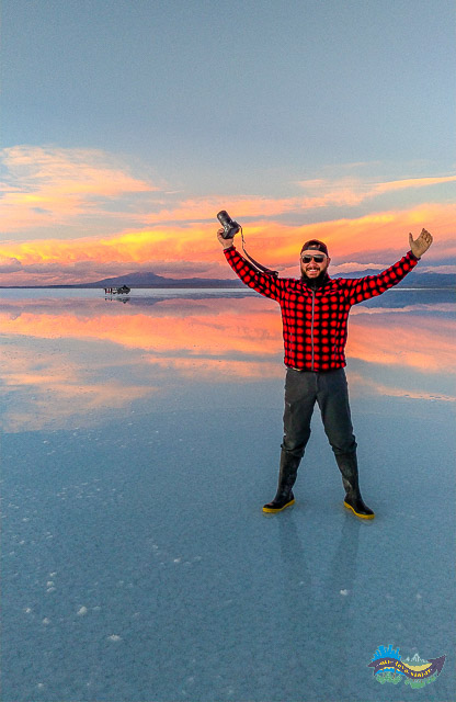 Pôr do Sol no Salar de Uyuni